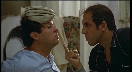 Adriano Celentano e Renato Pozzetto (dal film Ecco noi per esempio...)