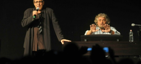 Adriano Celentano e Beppe Grillo