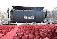 Il palco dell'Arena pronto per «Rock Economy» (Sartori/fotoland)