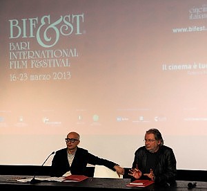 Il direttore artistico Felice Laudadio (a destra) e il direttore organizzativo Angelo Ceglie