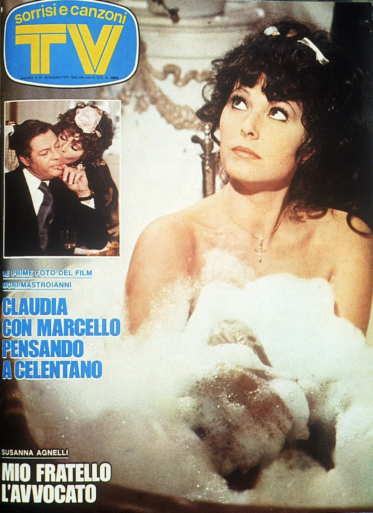 Claudia Mori: copertina di TV Sorrisi e Canzoni n°48 del 1975