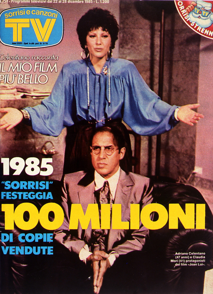 Claudia Mori: copertina di TV Sorrisi e Canzoni n°51 del 1985