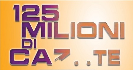 locandina del programma televisivo "125 milioni di caz..te" (2001) di Adriano Celentano