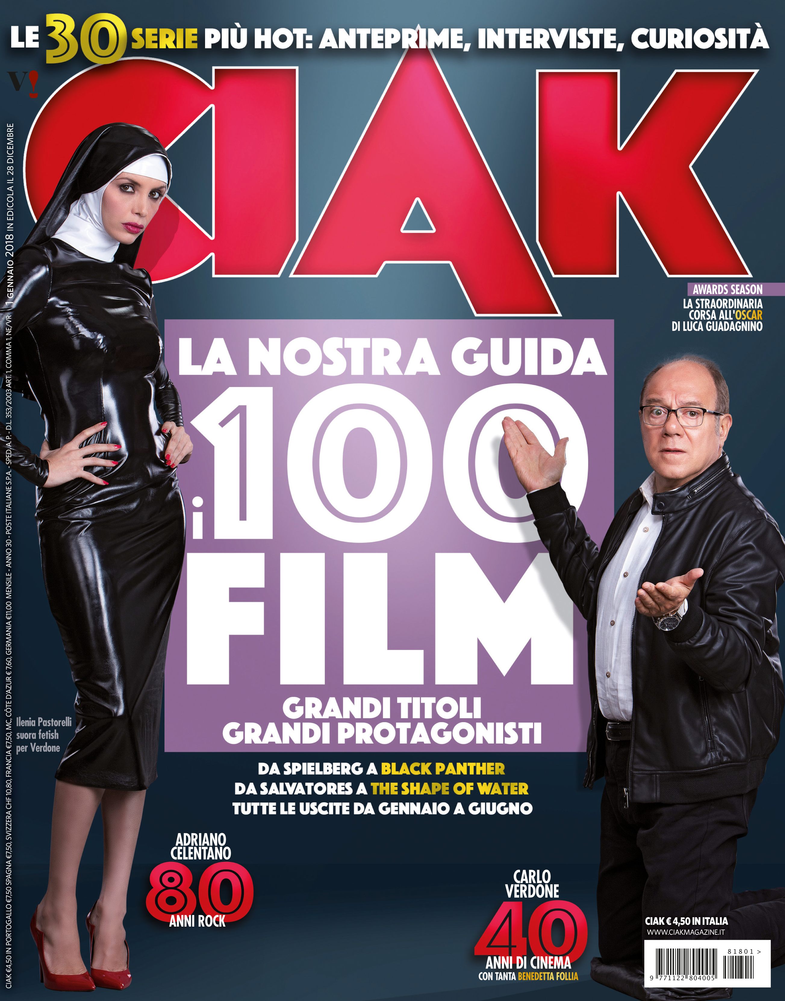 Copertina Ciak Magazine (Gennaio 2018)