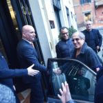 l'arrivo di Adriano Celentano all'hotel Due Torridi Verona