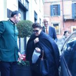 l'arrivo di Claudia Mori all'hotel Due Torridi Verona