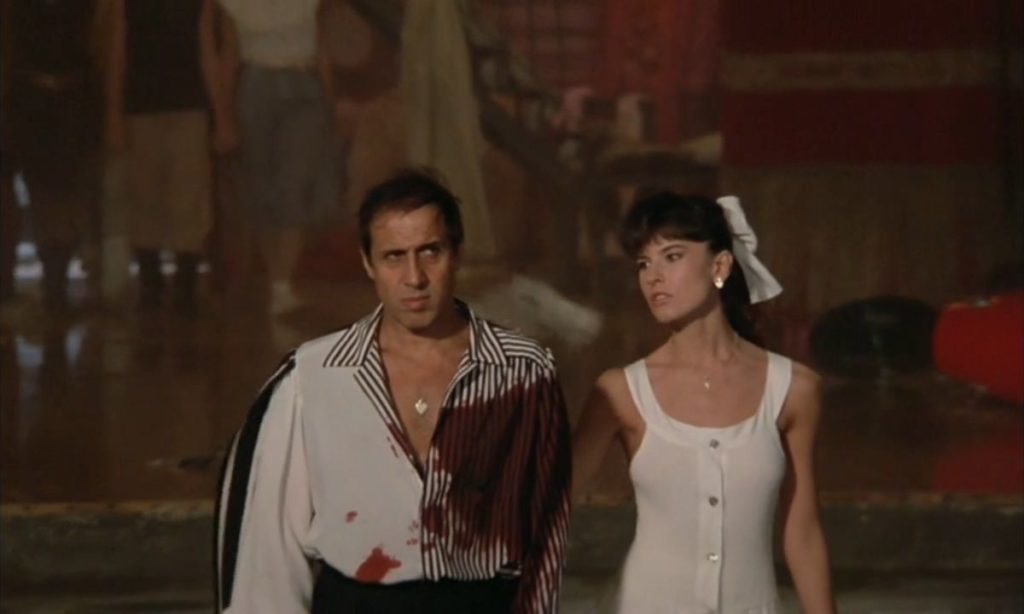 Adriano Celentano e Federica Moro nel film Joan Lui - Ma un giorno nel paese arrivo io di lunedì (1985)