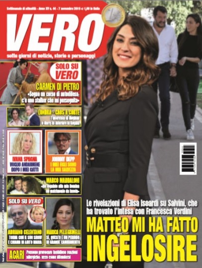 copertina del settimanale "Vero" con servizio dedicato ad Adriano Celentano