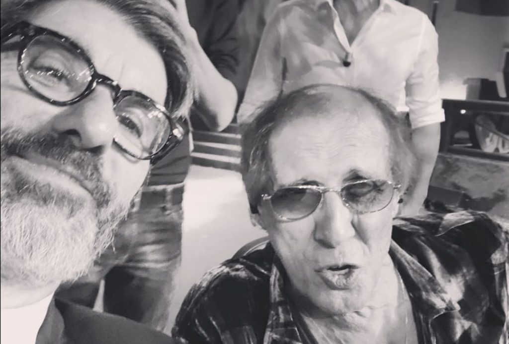 selfie di Gianni Riotta con Adriano Celentano