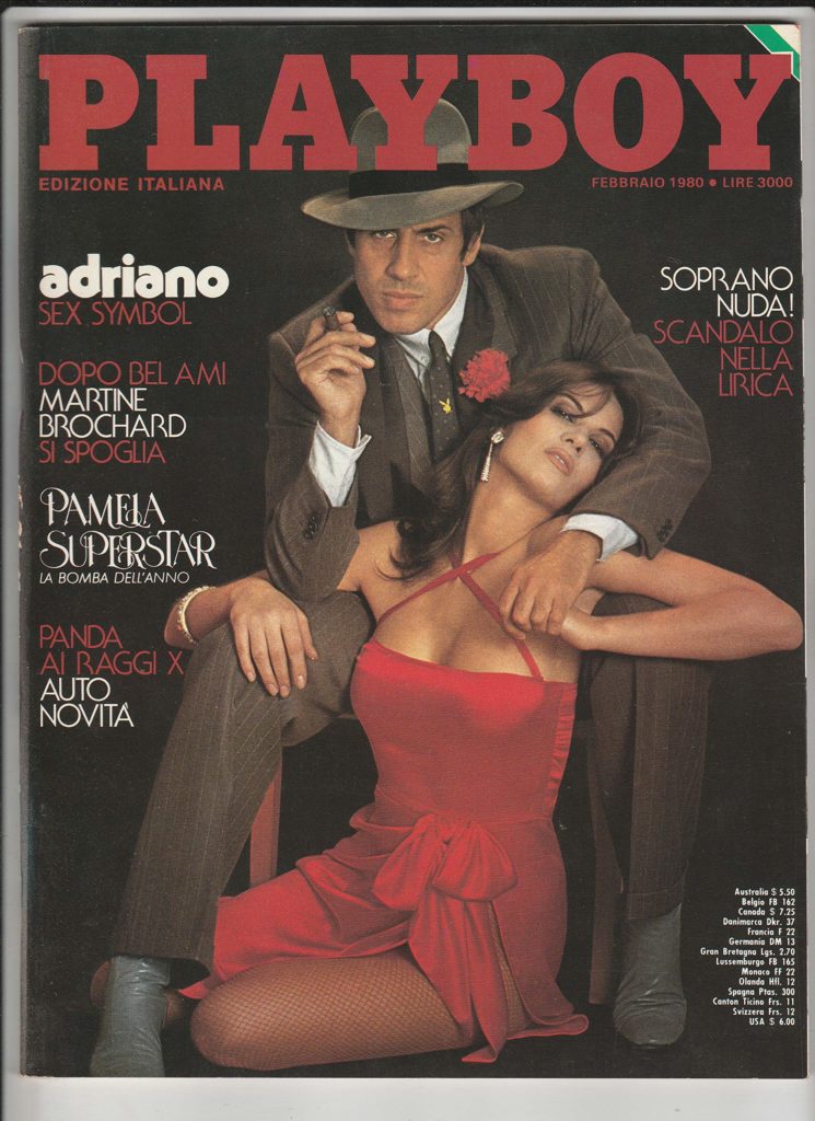 copertina della rivista Playboy del febbraio 1980 con Adriano Celentano e Pamela Prati