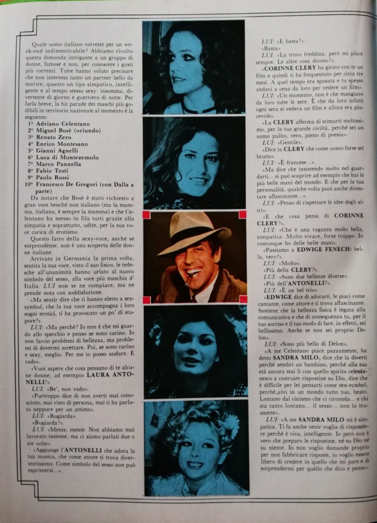 pagina 2 dell'intervista ad Adriano Celentano pubblicata sulla rivista Playboy nel febbraio 1980