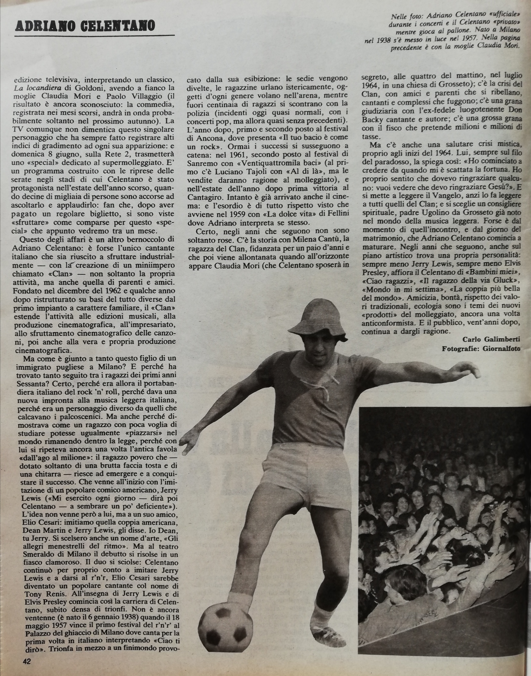 Corriere della sera illustrato 1980 Celentano pag 2