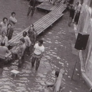 Venezia, le riprese di “Yuppi du” in sei scatti del collezionista Augusto Gallonetto
